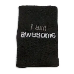 I am awesome™ black extra-wide wristband