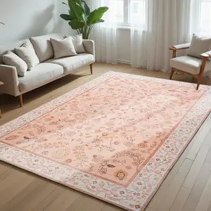 Washable synthetic wool carpet, 0.3-inch anti slip low fluff retro Bohemian carpet, suitable for bedrooms, home offices, bedrooms, children's rooms, bedside, 4x6, 5x7, 6x9, 8x10, 9x12 feet