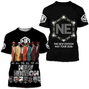 New Edition Way Tour 2026 T-Shirt: Unisex All Over Print Tee