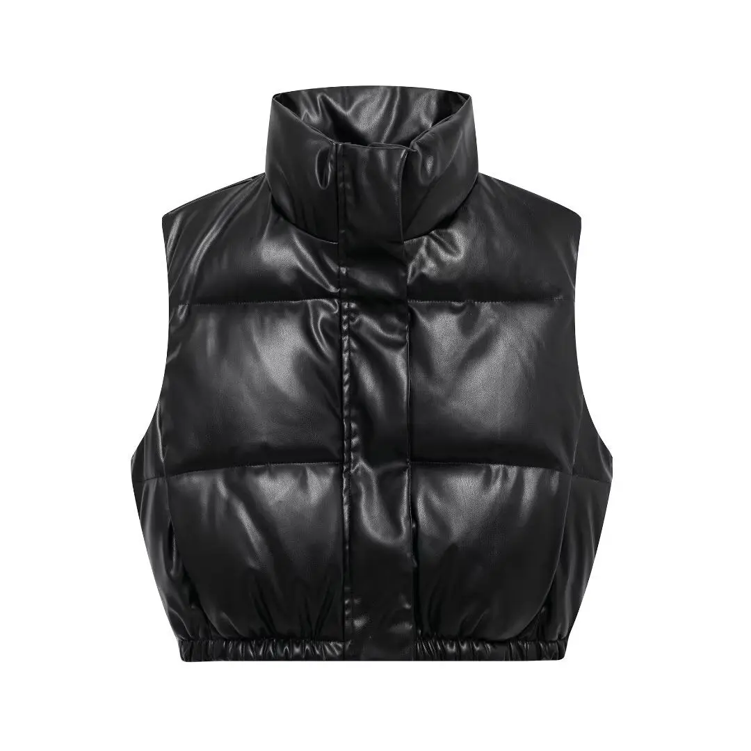 Aura Luxe Cropped Puffer Vest