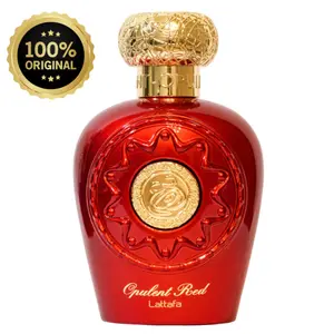 Lattafa Opulent Red EDP - 100ml (3.4 oz) Caramel Herbal Scented Unisex Fragrance, Floral Aroma, Daily Use