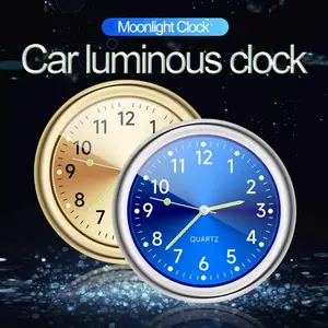 Night Glow Car Dashboard Clock Set, Mini Waterproof Quartz Clock, Car Interior Accessories, 2 Piece Set, Automotive Decor