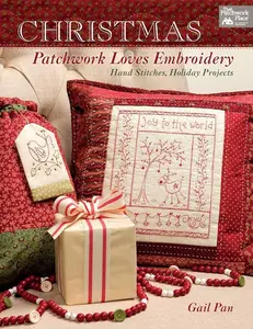 Hand-Stitched Christmas Patchwork Embroidery Book - Holiday Projects, Decoration Ideas for Walls & Ornaments, Gift Guide