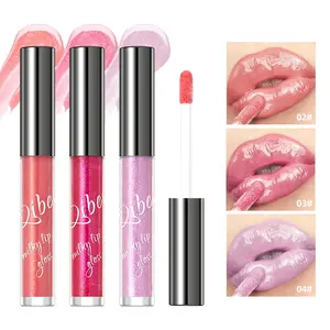 Sparkling lip gloss mirror water light strip with fine shimmer, long-lasting luster, waterproof, anti smudging, lightweight and smooth application of lip gloss Glittery Holo Lipgloss