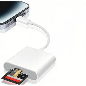 Card Reader Type-C SD/TF Memory Card Reader Dual Slot Portable Durable Design with 1TB High-Speed Reading Plug and Play for Phone Tablet Laptop Digital Camera Drone GoPro Trail Camera Dash Cam One-Click Sharing Batch Uploads Perfect Summer Gift for Photog