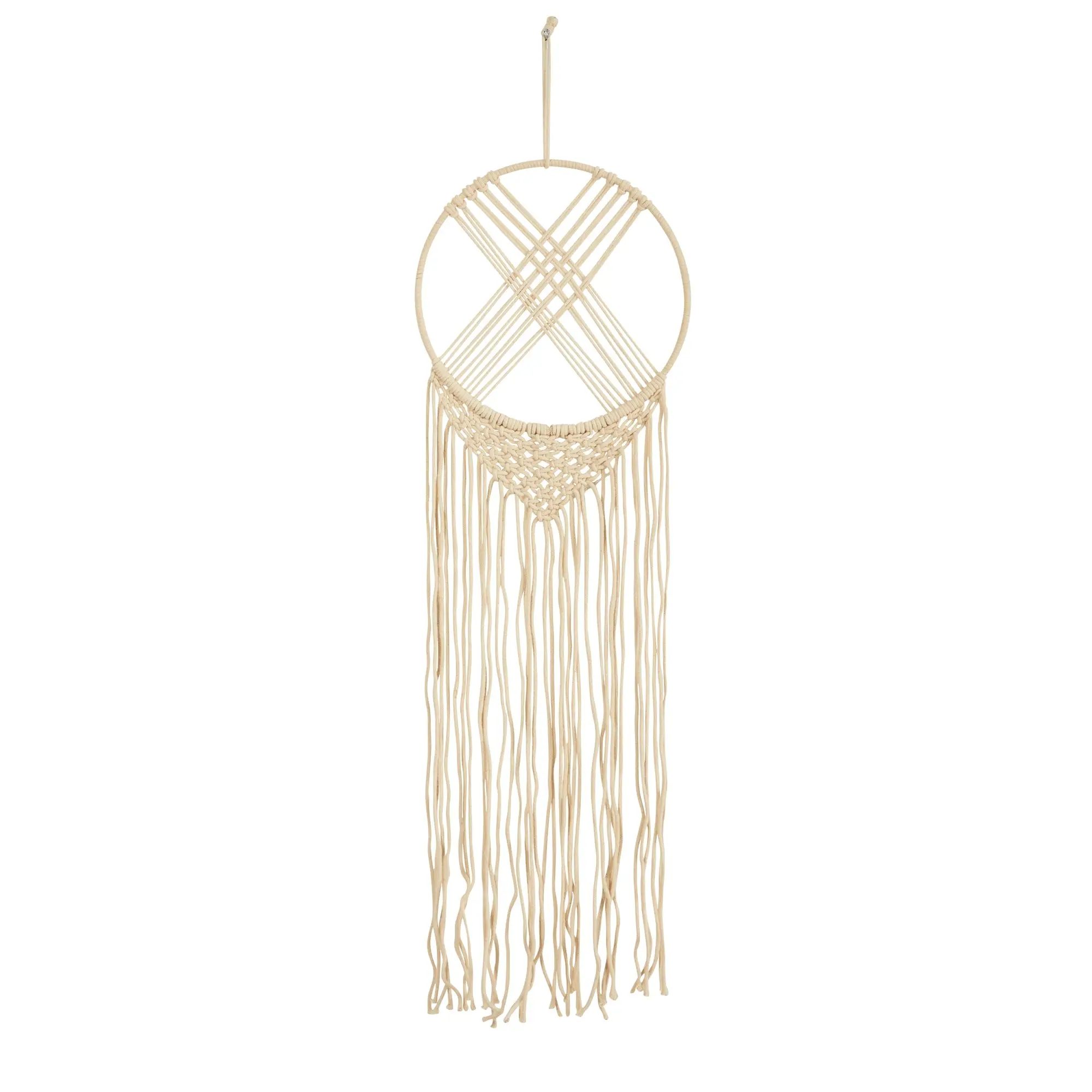 30in Boho Chic Handcrafted Macrame Wall Hanging - Artisan-Made Rustic Decor, Woven Dreamcatcher Wall Art for Home Decoration, Room Decor