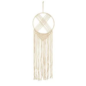 30” Boho Chic Woven Dreamcatcher Macrame Wall Art Décor