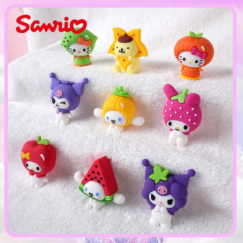 1PC Officially Sanrio Mystery Blind Box Blind Bags Cute Fruits Pattern Blind Ball A Surprise Series Random One Hello Kitty My Melody Kuromi Pompompurin Cinnamoroll 3D Anime Characters Collectible Merch Desktop Decor Christmas Gifts For Friends