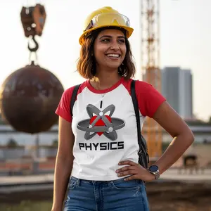 I Love Physics - Women's Micro Rib Raglan Baby Tees