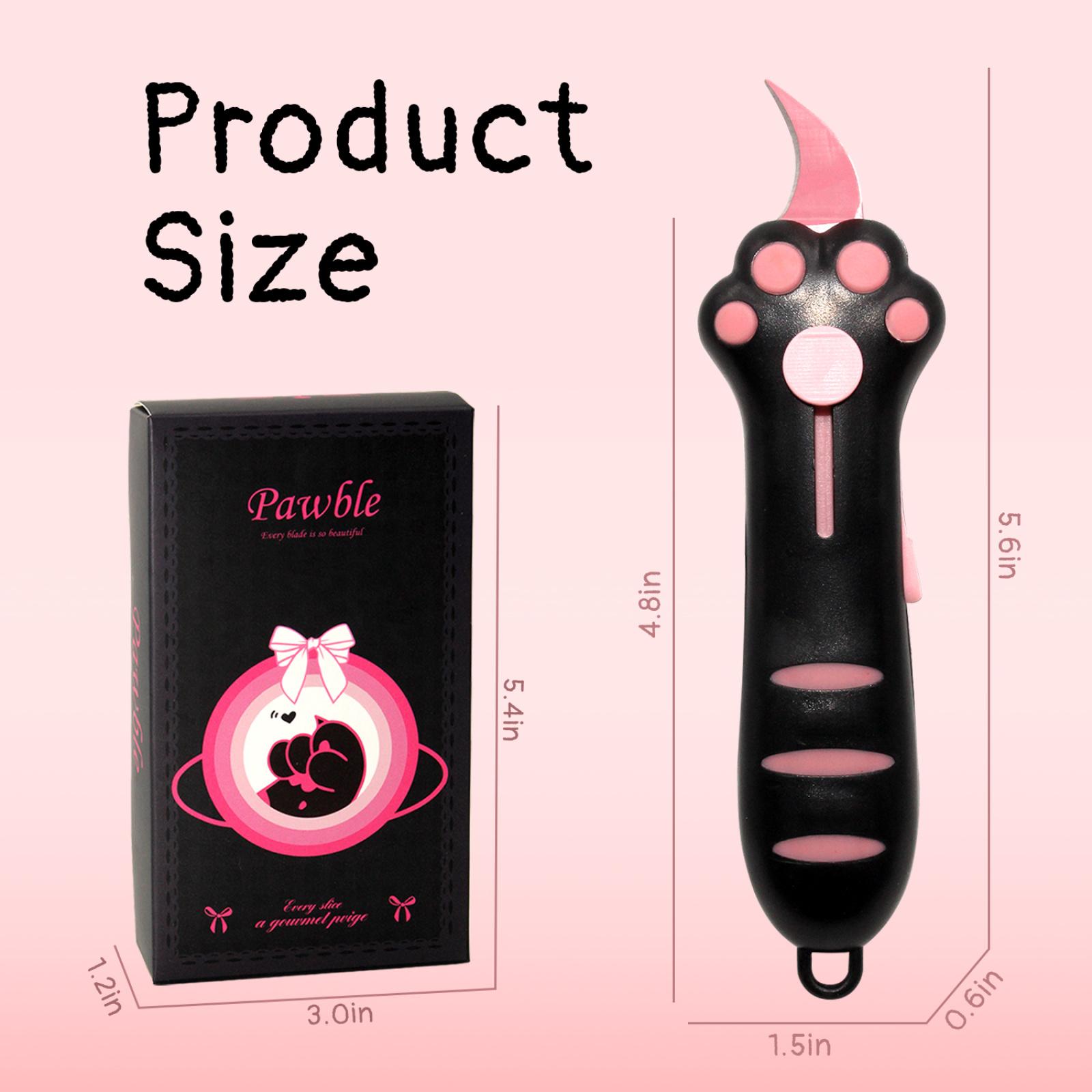 Cat Paw Box Cutter, Retractable Cat Claw Knife Box Paper Cutter Portable & Multifunctional Utility Knife for Effortlessly Opening Boxes, Cartons, Packages and Sealing Tape