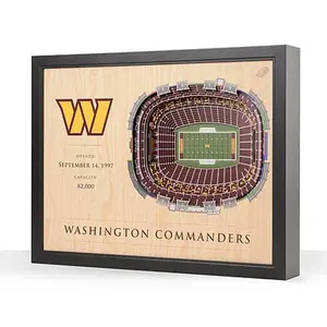 Football Fan Shop Officially Licensed NFL Washington Redskins StadiumView 3D Wall Art