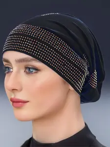 Women's Solid Color Hijab Balaclava, Breathable & Comfortable, Loose-Fit Turban Cap, Ideal for Sports, Yoga, Fitness, Fashion