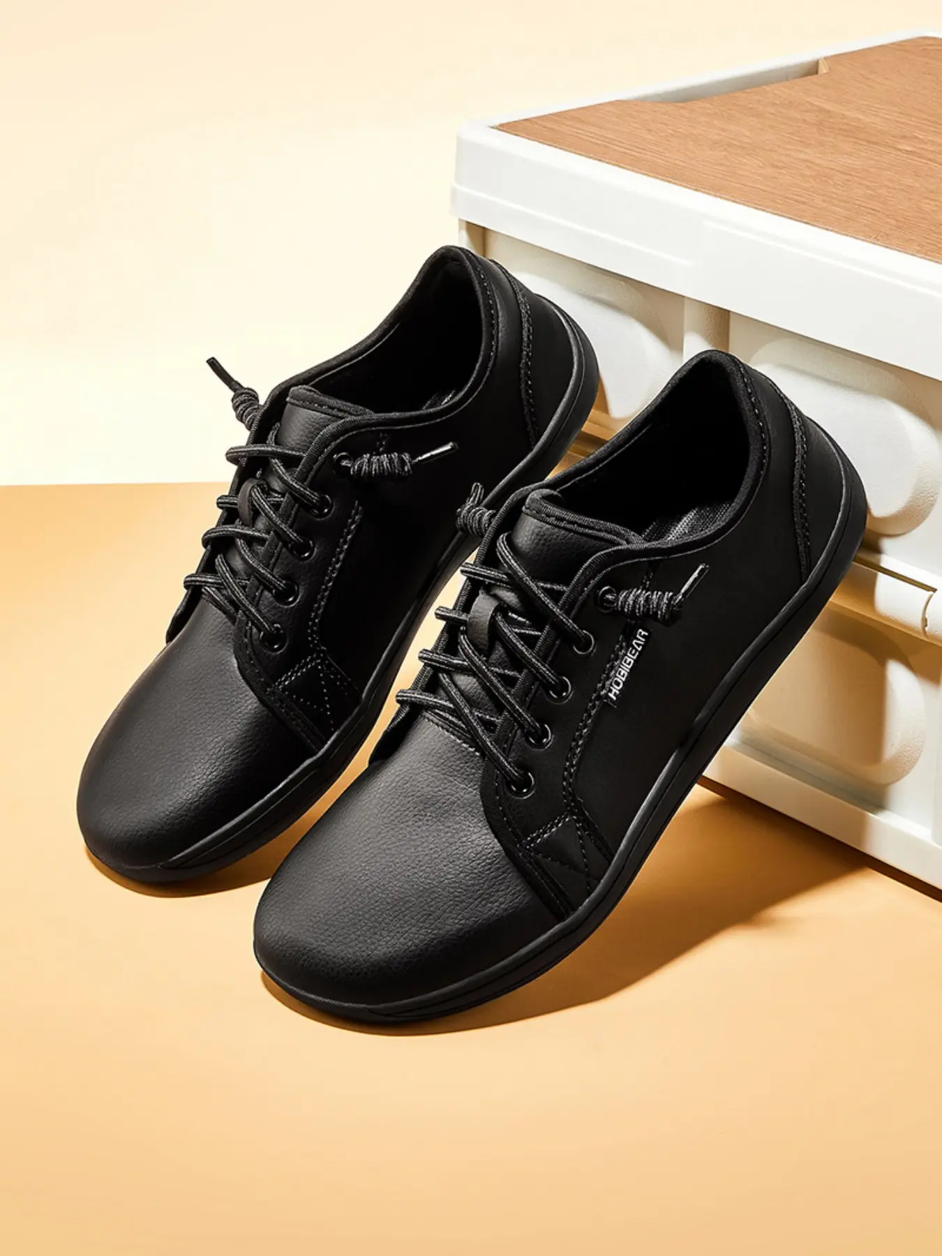 HOBIBEAR Women's Wide Head Shoes, Casual Sporty Style, Fashionable Versatile Sneakers, Casual Trendy Sneakers, Fashion Walking Sneakers, Minimalist Low Top Athletic Running Plain Color Sneakers Sports Shoes Walking Shoes, All Season Round Toe Rubber Sole