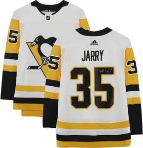 Tristan Jarry Pittsburgh Penguins Autographed White Adidas Authentic Jersey - Fanatics Authentic Certified