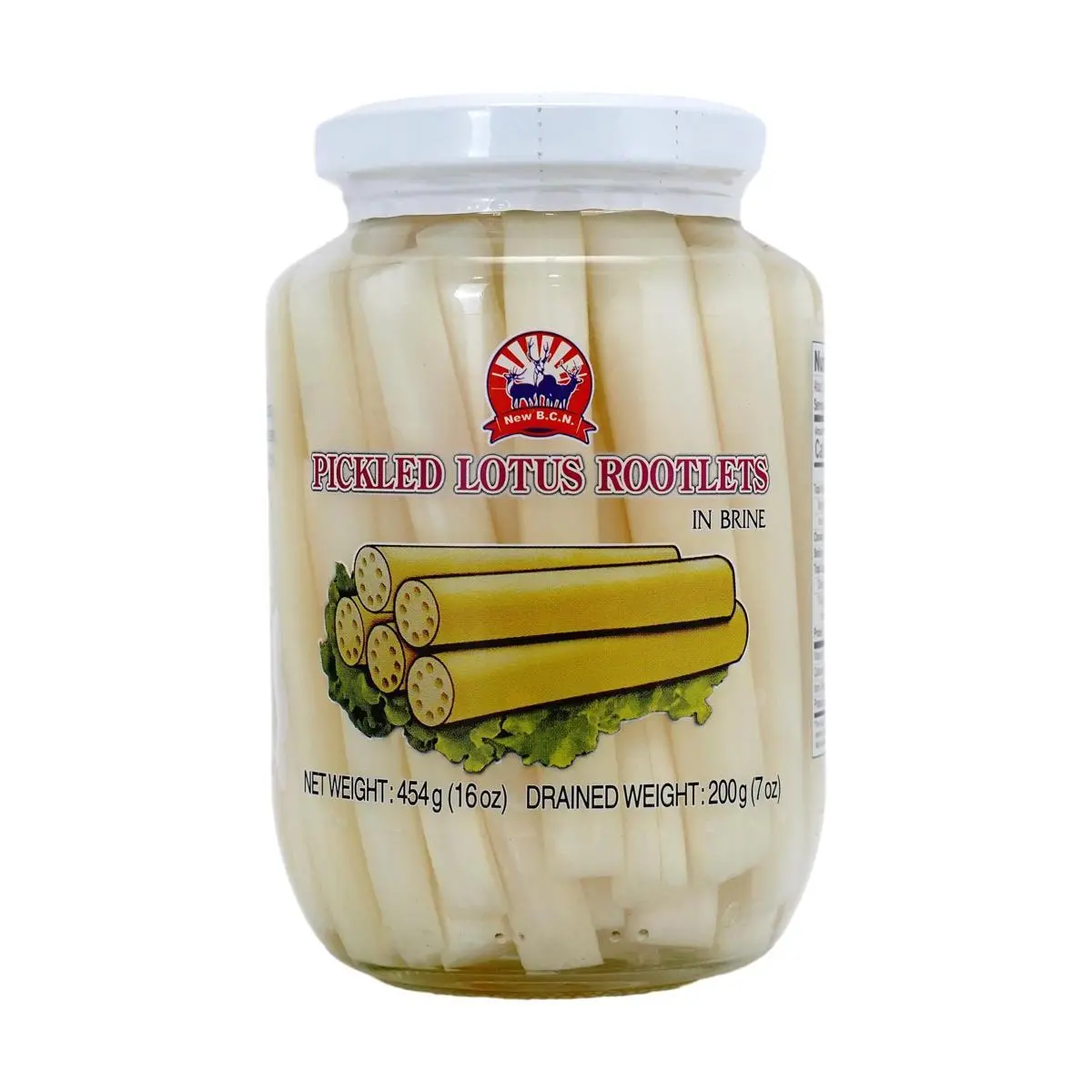 Three Deer Brand Pickled Lotus Root 454g - Authentic Thai Acar Teratai, Spicy & Sour Appetizer for Rice