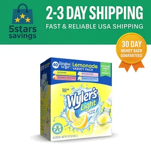 40 Count Lemonade Powder Packets - Strawberry, Blueberry, Pink & Classic