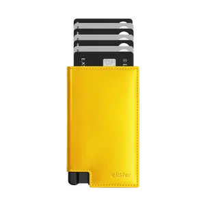 Ekster Wallet Pro - Handcrafted Italian Vachetta Leather - Quick-Access Button - Holds 1-14 Cards & Bills - RFID-Blocking Secure Closure