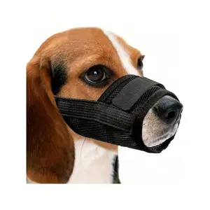 Breathable Mesh Dog Muzzle, Quick Installation With Adjustable Straps, Anti-Bite Anti-Bark Pet Muzzle, Adjustable Soft Pet Dog Mask, Polyester Material, Prevents Biting And Barking, Comfortable Fit Design, Soft Anti-Bite Protective Gear, With Breathable M