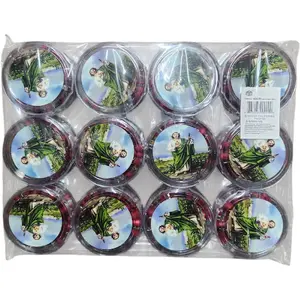 San Judas Red Rosary (1 Dozen) 12 pcs Classic Patrono de los Casos Imposibles Religious Decor Saint Jude patron Ornaments Tadeo Rosario Recuerdos party favors Plastic