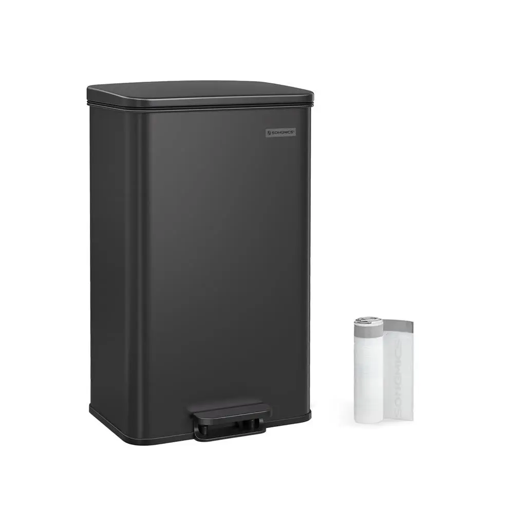 SONGMICS Kitchen Trash Can, 10.5 Gallon (40 L) Garbage Can, Large Step Trash Bin with Lid