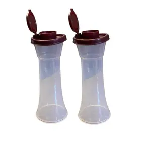 Tupperware Merlot  Seal Hourglass Salt and Pepper Shakers SET OF 2