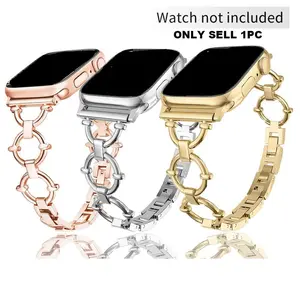 GIROUETTE Elegant O-Double Loop Watch Band (Band Only), 1 Count Fashionable Watch Band for Women, Replacement Watch Band for Apple Watch Series, Smart Watch Straps