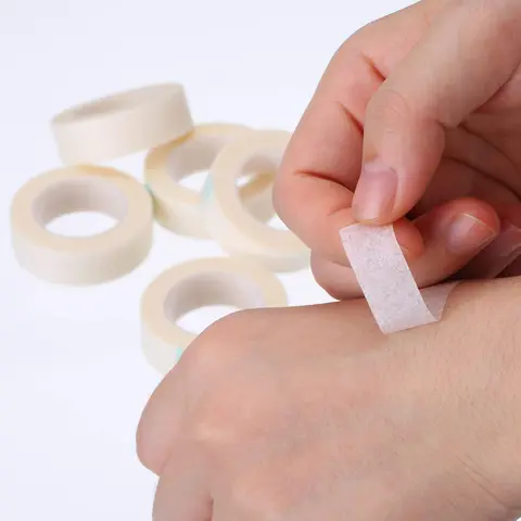5 Rolls High Adhesive Breathable Mesh Tape for Self-Adhesive Nose Shaping, Low-Allergy Hypoallergenic Paper Tape for Sensitive Skin and Eyelash Extensions, Ideal for Wound Recovery, Wound Care and Sport Swelling, Medical Tape