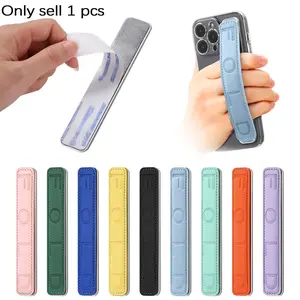 Stick Phone Holder PU Skin Feel Candy Color, Hand Strap Grip, Push-Pull Design, Ring Holder, Universal Fit for Most Phones, Cellphone Holder