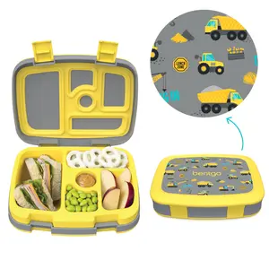 Bentgo Kids Prints Leak-Proof, 5-Compartment Bento-Style Kids Lunch Box - BPA-Free, Dishwasher Safe, Food-Safe Materials (Puppy Love)