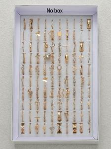 random style 45pcs rhinestone decorated ring set, dainty stacking rings for women for party, daily clothing decor, trendy all-match & exquisite jewelry for birthday gift