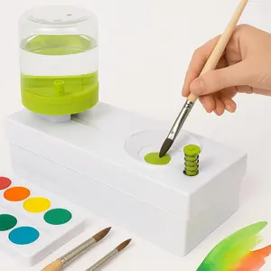 Paint Brushes Cleaner, Painting Station Supplies for Kids, Paint brush Cleaner Tool with Palette, Rinser for Acrylic Paint, Drawing and Art Supplies