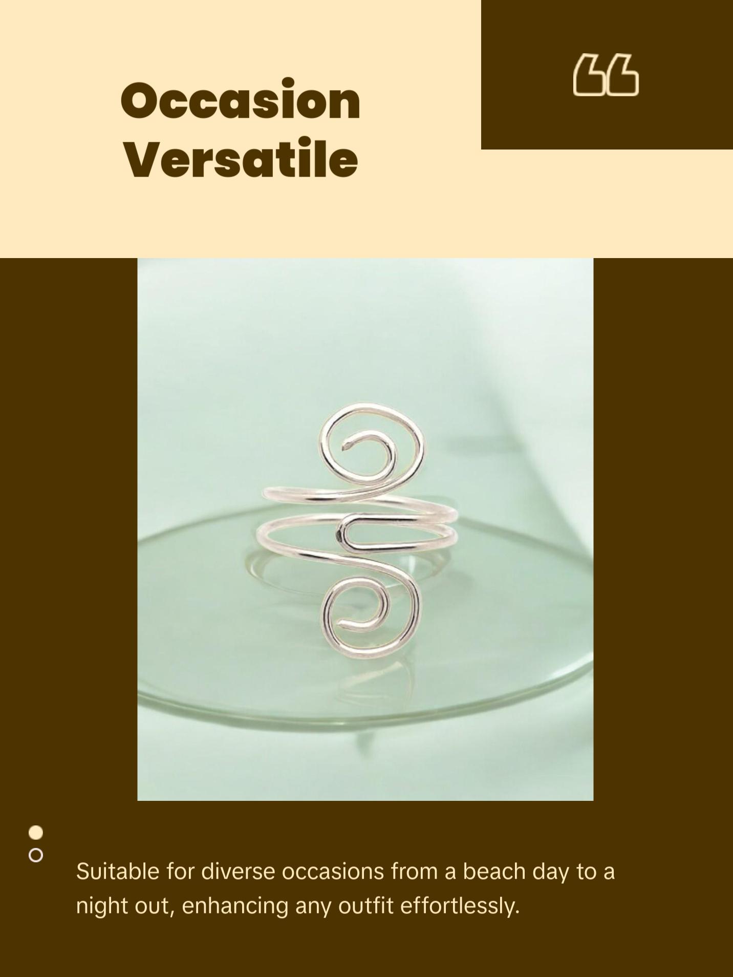 Toe Ring - 14 k Gold Filled or Sterling Silver - Adjustable