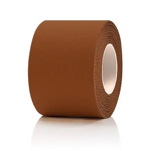 HUETAPE Three Pack Skin Toned Kinesio Tape Walnut, Espresso and Caramel Color 95% Cotton 5% Spandex Soft Durable Strong 5cm x 5m Comfortable Wear Mesh Bag Included