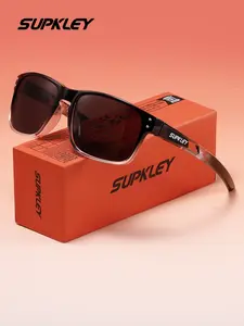 SUPKLEY Classic Design Sunglasses Unisex Square Frame PC Material, Simple Daily, Suitable For Outdoor Sports, Daily Commuting, Street Photography, Couple Fashion Accessories