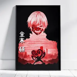 [Sale Off Up To 50%] [Unframe] Kaneki Black Poster, Unique Anime - Modern Manga Wall Art