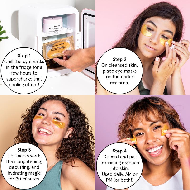 under eye masks for puffy eyes, dark circles by grace & stella - valentine's day gifts for women - galentines gift ideas