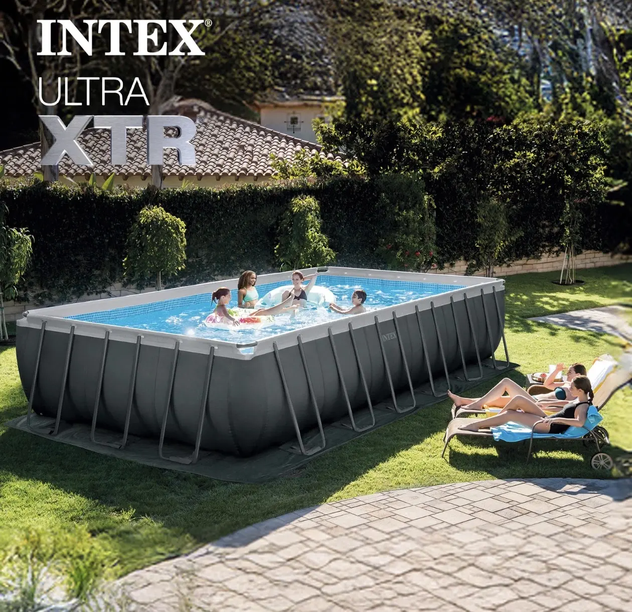 Intex 26363EH 24' x 12' x 52" Rectangular Ultra XTR Frame Swimming Pool w/ Pump