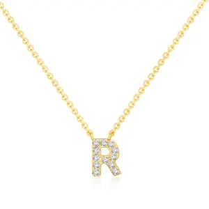 TEWIKY Initial Necklaces For Women Dainty Pendant Necklaces Simple Jewelry A-Z Personalized Gift For Fashion For Valentine's Day Christmas 2024 ornament trending  jewellery Necklinphalt Cz Bling