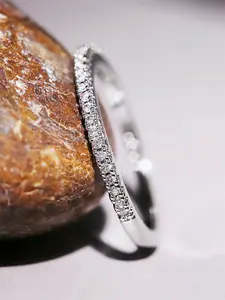 1 PC Elegant Cubic Zirconia Solitaire Ring For Women For Wedding Engagement Band Jewelry Gift Cubic Zirconia Rings