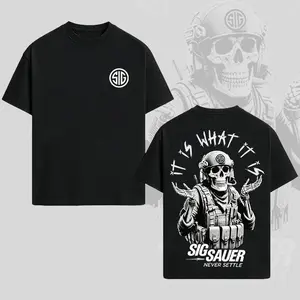 It Is What It Is Sig Sauer Never Settle T-Shirt, Military Style, Unisex Short Sleeve Casual  Cotton, Tactical Gear, Menswear, Streetwear