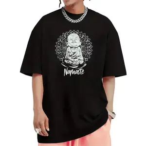 Yoga T-Shirt with Buddha Design – Pure Cotton, Great Gift Idea