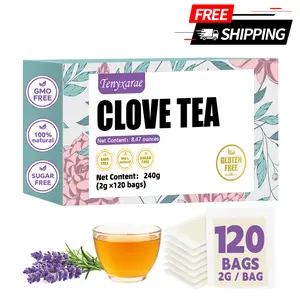 120-Count Organic Clove Tea Bags (2g Each) | 100% Natural Clove Flower Buds | Caffeine/Sugar/Gluten-Free Vegan Tea | Aids Digestion & Supports Antioxidant Wellness | Individually Wrapped Eco-Friendly Bags