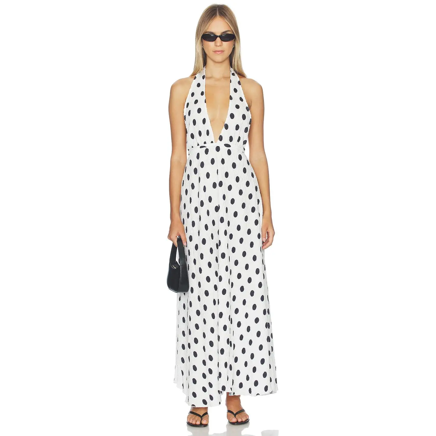 LIONESS District Maxi Dress in Moonlight Polka