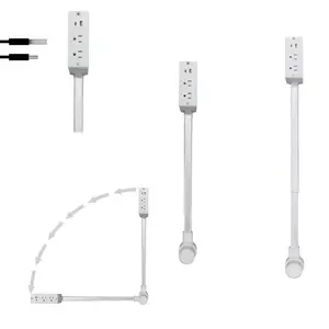 22-34" Extendable Outlet Extender - USB A/C Charging Ledge ETL Listed