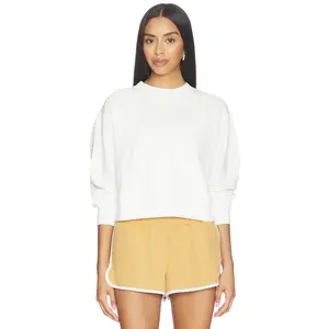 Varley Tasmin Cropped Sweater in Snow White