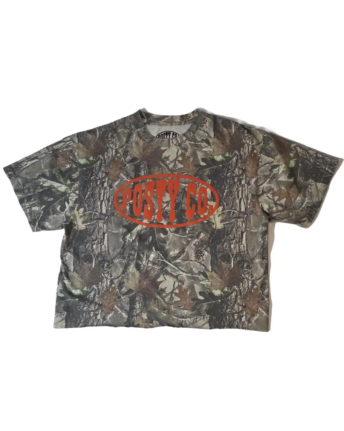 Post Malone Women's Women'S Camo Print Short Sleeve Cropped Graphic Tee - 36881110