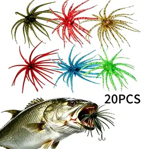 20pcs Boxed Freshwater Sea Urchin Floating Artificial Lure - Realistic Detail, Durable Soft Lure, Suitable for Trout, Bass Fishing