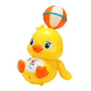 Electric Stunt Head Dancing Duck Toy with 360° Spinning, Colorful Lights & Music, Funny Interactive Toy for Kids Cute Gifts Infant