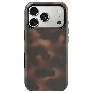 Tortoiseshell pattern phone case, durable shockproof 2in1 protective case, for iPhone 17 16 15 14 13 12 11 Pro Max series holiday gift simple fashion protective case