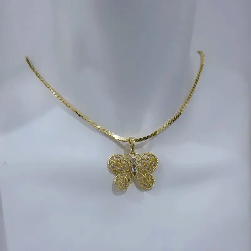 Butterfly pendant necklace #0625